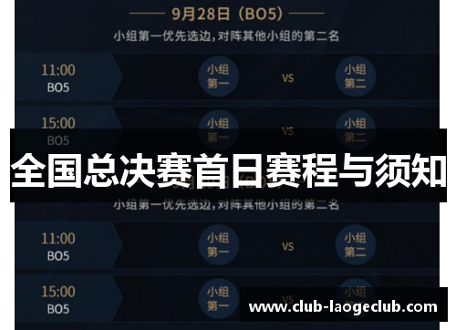 全国总决赛首日赛程与须知 全国总决赛首日赛程与须知